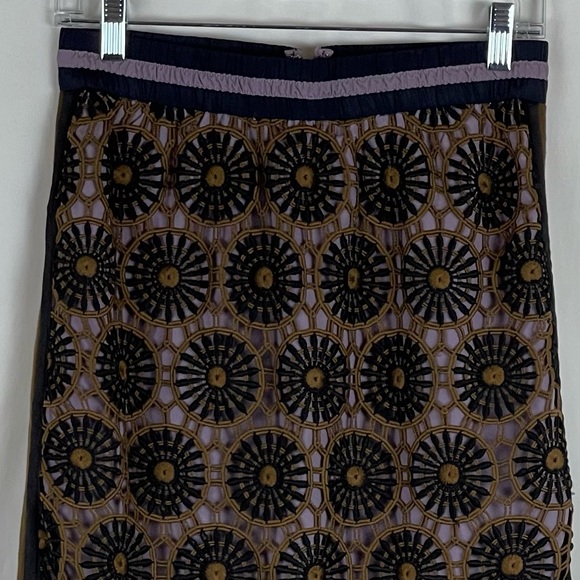 Current Air Brown Black Purple Embroidered Pencil Skirt Size S - Picture 4 of 14